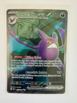 TEAM ROCKET'S CROBAT EX 217/182 DESTINED RIVALS POKEMON NM/M 5BAN GRAPHICS - Image 1