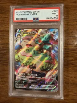 Fa/ Snorlax Vmax Pokemon Sword & Shield 142 PSA 9 - Image 2