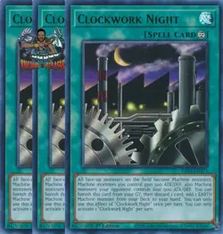 Yugioh! 3x Clockwork Night RA03-EN071 Ultra Rare 1st Ed NM - Image 1