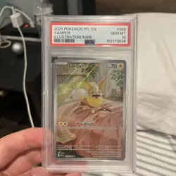 Pokemon 2025 Yamper 099/094 Illustration Rare Phantasmal Flames GEM MINT PSA 10 - Image 1