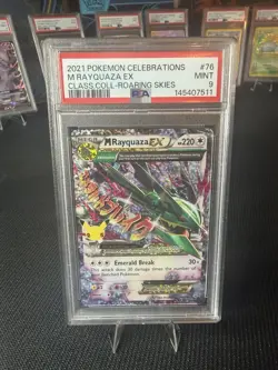 Pokemon M Rayquaza EX Celebrations Classic Collection Roaring Skies #76 PSA 9 - Image 1