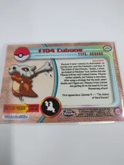 MINT 2000 Topps Chrome Series 2 - Pokemon Cubone #104 - Image 4
