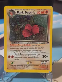 Dark Dugtrio 6/82 Team Rocket Pokemon Unlimited Holo - Image 1