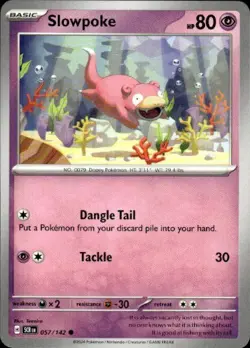 Slowpoke 57/142 Common Stellar Crown Pokemon Near Mint - Image 1