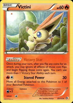 Victini (BW Legendary Treasures) 23/113 Rare Deck Exclusives Pokemon Near Mint - Image 1