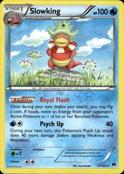 Slowking 21/122 Holo Rare BREAKpoint Pokemon Lightly Played - Image 1