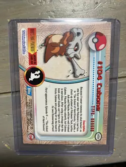 Pokemon Tv Animation Edition Series 2 Cubone #104 Foil Blue Logo 2000 NM - Image 2
