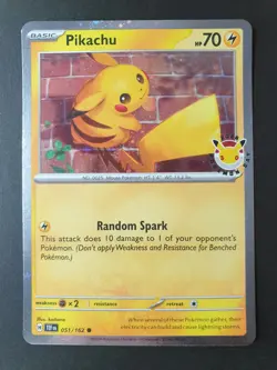 Pikachu COSMOS HOLO 051/162 Pokemon Day STAMPED PROMO | EXC - Image 1