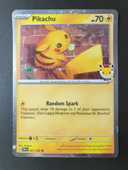 Pikachu COSMOS HOLO 051/162 Pokemon Day STAMPED PROMO | EXC/LP - Image 1