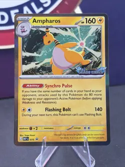 Pokemon Ampharos #75 Chaos Rising Pre-Release Staff Promo NM - Image 1