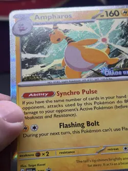 Pokemon Ampharos #75 Chaos Rising Pre-Release Staff Promo NM - Image 2