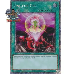 Yugioh! 1x One for One RA03-EN056 Platinum Secret Rare 1st Ed NM - Image 1
