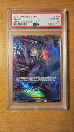 2023 One Piece TCG Sanji Japanese OP-06 Alternatate Art PSA 10 - Image 1