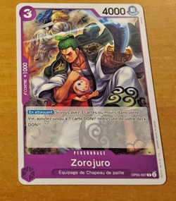 ONE PIECE CARD GAME CARTE FRANCAISE Zoro OP05-067 FR JCC NM - Image 1