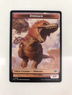 Dinosaur Token 0009 MTG Magic the Gathering Card NM Mint Thunder Junction OTJ - Image 1