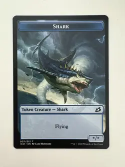 Shark / Pegasus Token MTG Magic the Gathering Card NM Near Mint IKO - Image 1