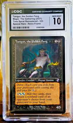 2021 Magic MTG #333 Tasigur, the Golden Fang Time Spiral Remastered Retro Frame - Image 1