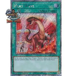 Yugioh! 1x Heat Wave RA03-EN058 Platinum Secret Rare 1st Ed NM - Image 1