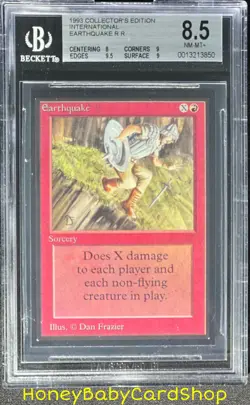 MTG International Edition (IE) 1993 Earthquake BGS 8.5 NM/MT+ Old School 93/94 - Image 1