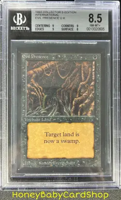 MTG International Edition (IE) 1993 Evil Presence BGS 8.5 NM/MT+ OldSchool 93/94 - Image 1