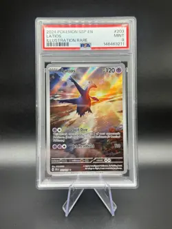 Latios 203/191 PSA 9 Mint Holo Illustration Rare Surging Sparks Pokemon Card 🔥l - Image 1