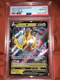 2022 Pokemon SWSH Giratina V -#130 Lost Origin PSA10 Gem Mint - Image 1