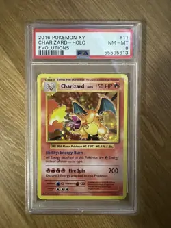 PSA 8 Charizard Holo 11/108 Pokemon XY Evolutions 2016 - Image 1