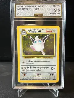 1999 Pokemon Jungle Wigglytuff Holo #16 AGS 9.5 Mint+ WOTC Vintage - Image 2