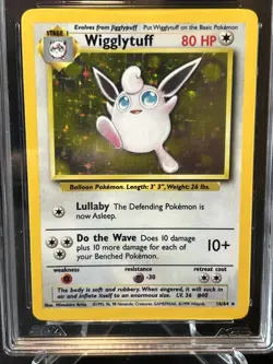 1999 Pokemon Jungle Wigglytuff Holo #16 AGS 9.5 Mint+ WOTC Vintage - Image 3