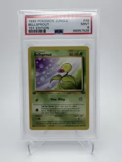 1999 POKEMON JUNGLE 1ST EDITION #49 BELLSPROUT PSA MINT 9 - Image 1