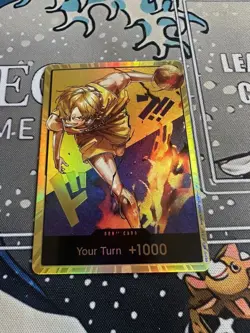 One Piece x Lakers - Sanji - Custom Gold Don Card English Textured With Foiling - Image 1