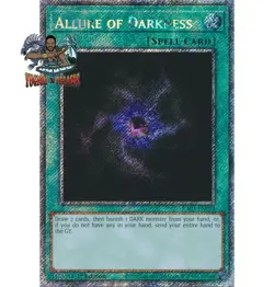 Yugioh! 1x Allure of Darkness RA03-EN055 Platinum Secret Rare 1st Ed NM - Image 1