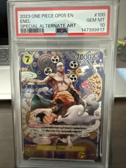 Enel SP SEC OP05-100 OP05 Alternate Art One Piece Card English Edition PSA 10 - Image 1