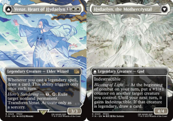 MTG Venat, Heart of Hydaelyn // Hydaelyn, the Mothercrystal - Borderless, NM-Min - Image 1