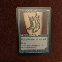 Lightning Greaves (1662) (Rainbow Foil) Secret Lair Drop Foil - Image 1