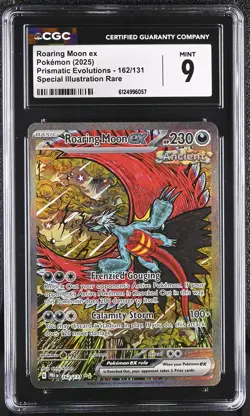 CGC 9 - Roaring Moon ex 162/131 SIR SV Prismatic Evolutions - Pokemon - Image 1