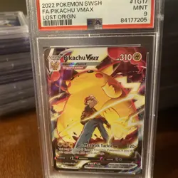 2022 Pokemon SWSH Pikachu VMAX PSA 9 MINT #TG17 Lost Origin Trainer Gallery - Image 1