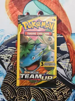 Pokemon Sun and Moon Team Up 3 Card Mini Booster Packs Complete Art Set Lot of 4 - Image 3