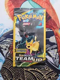 Pokemon Sun and Moon Team Up 3 Card Mini Booster Packs Complete Art Set Lot of 4 - Image 5