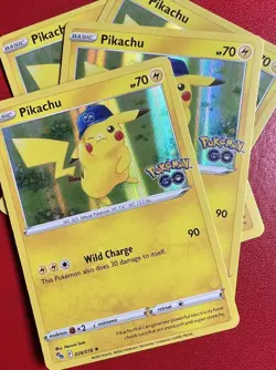 (4) Lot 2022 Pokemon SWSH Pokemon Go Pikachu Holo #028/078 - NM - Image 1