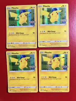 (4) Lot 2022 Pokemon SWSH Pokemon Go Pikachu Holo #028/078 - NM - Image 3