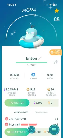 !!!Pokemon GO ✨Shiny Enton mit Kostum Last One - Image 1