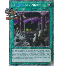 Yugioh! 1x Clockwork Night RA03-EN071 Platinum Secret Rare 1st Ed NM - Image 1