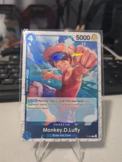 Monkey.D.Luffy P-055 PR One Piece (Jolly Roger Foil) NM - Image 1