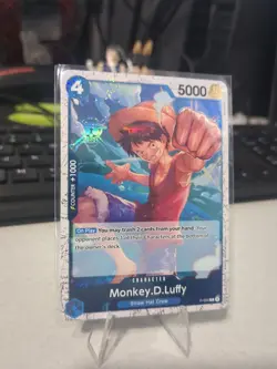 Monkey.D.Luffy P-055 PR One Piece (Jolly Roger Foil) NM - Image 2