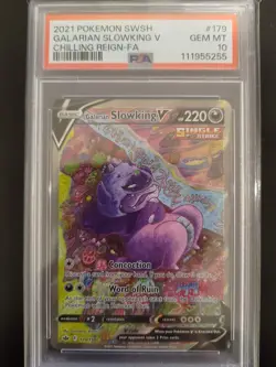 PSA 10 Gem Mint Galarian Slowking V 179/198 Chilling Reign Alt Art Pokemon Card - Image 1