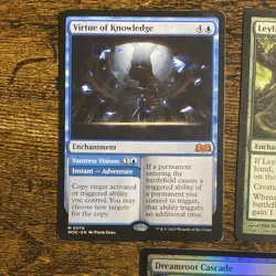 MTG 3 Card Lot Virtue of Knowledge Leyline of Vitality Dreamroot Cascade - Image 2