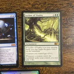 MTG 3 Card Lot Virtue of Knowledge Leyline of Vitality Dreamroot Cascade - Image 3