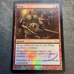 2010 MTG Magic the Gathering WPN Gateway DCI Promo Foil #50 Fling LP - Image 1