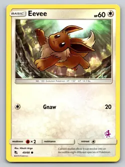 Eevee - 49/68 (Mewtwo Stamped) 049/068 Promo Battle Academy Pokemon Near Mint - Image 1